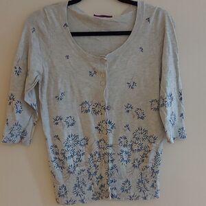 Smart Set patterned jersey cardigan sz. M